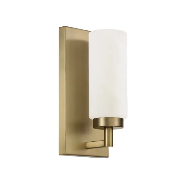 Alyssa 1-Light Wall Sconce in Aged Brass
