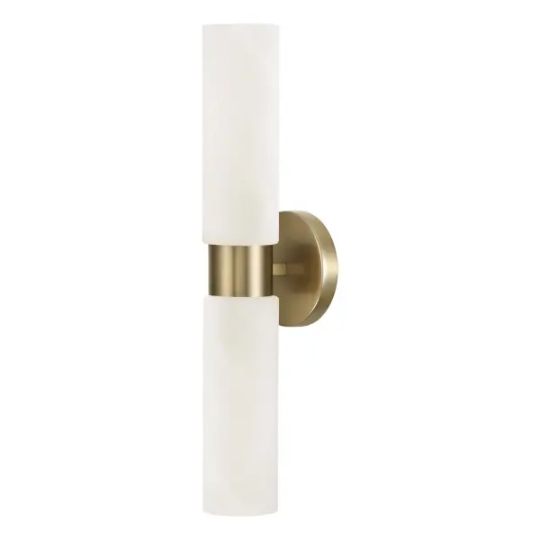 Alyssa 2-Light Wall Sconce in Aged Brass