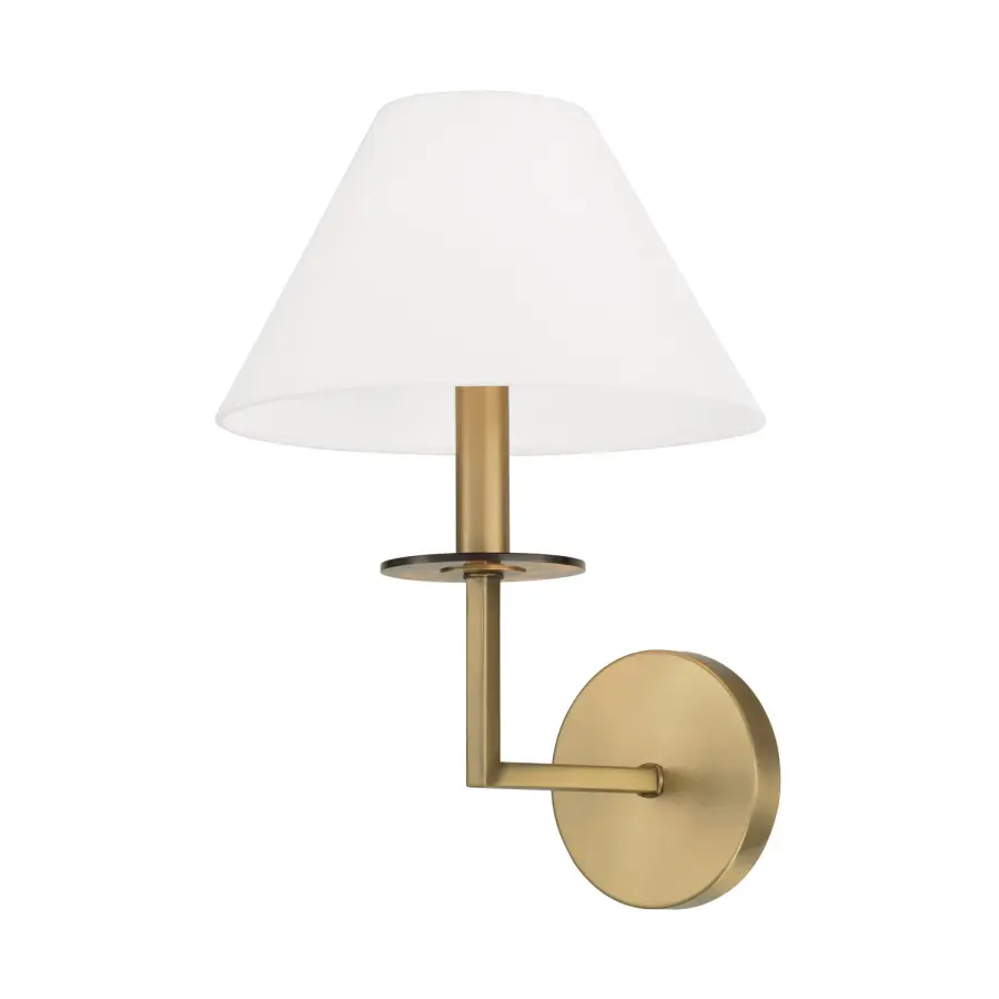 Elegant Aged Brass Sconce with Timeless Appeal