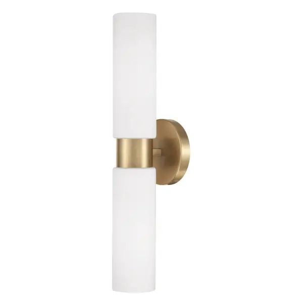 Theo 2-Light Wall Sconce in Aged Brass