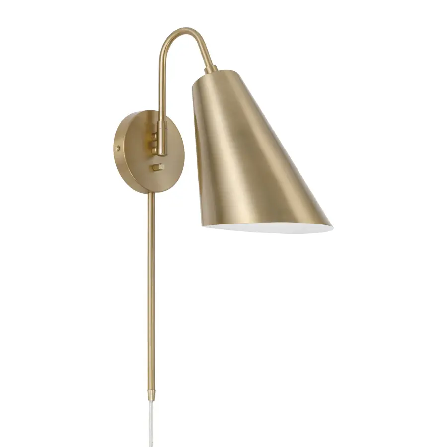 Leo 1-Light Wall Sconce in Matte Brass