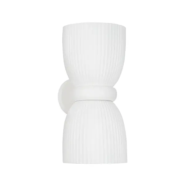 Mallory 2-Light Ceramic White Sconce