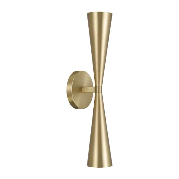 Levi 2-Light Wall Sconce in Matte Brass