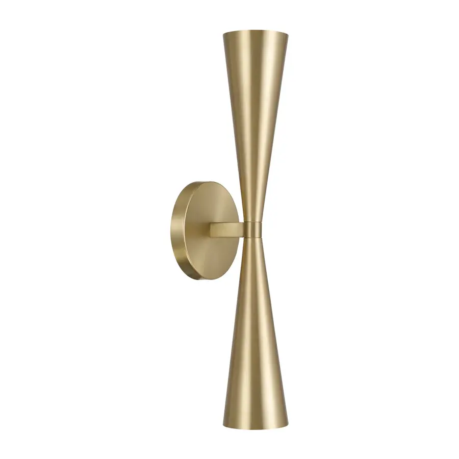 Levi 2-Light Wall Sconce in Matte Brass