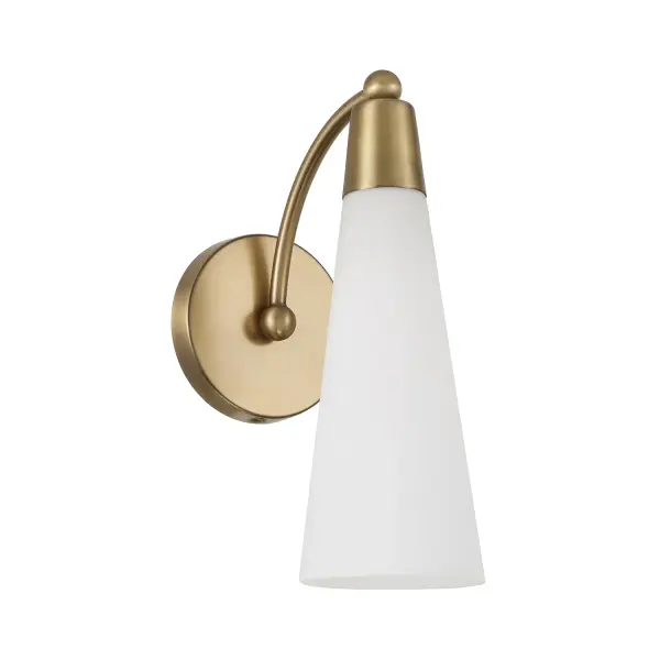 Tess 1-Light Wall Sconce in Aged Brass