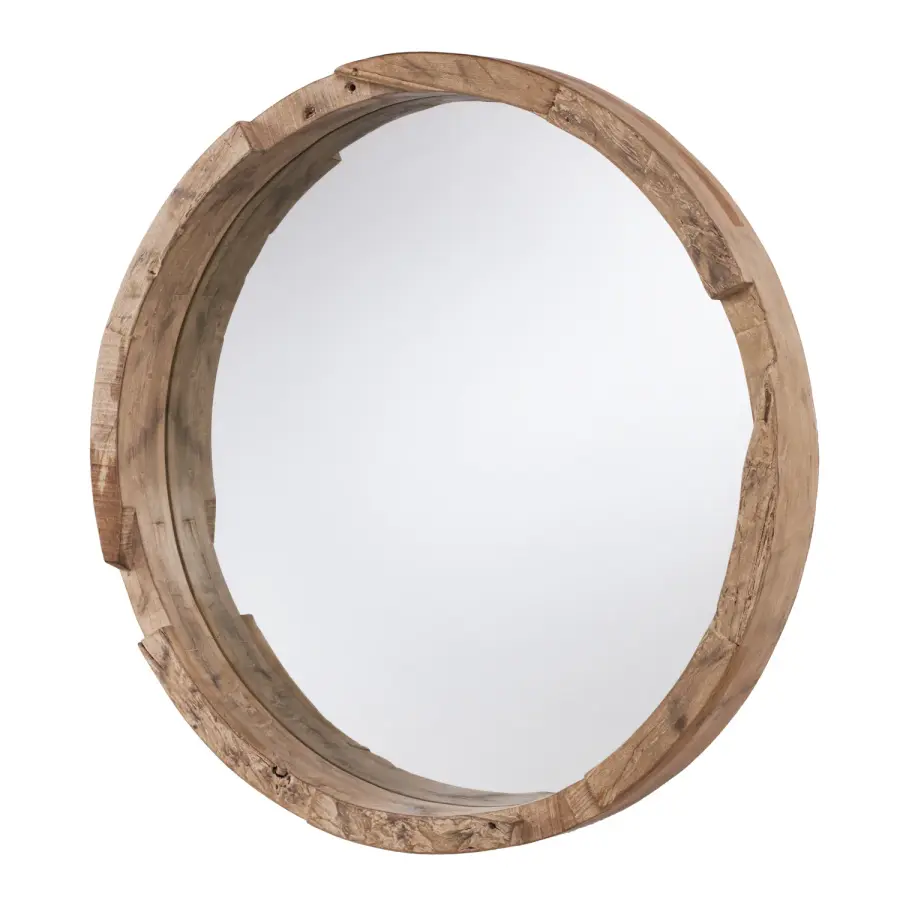 Natural Wood Decorative Mirror