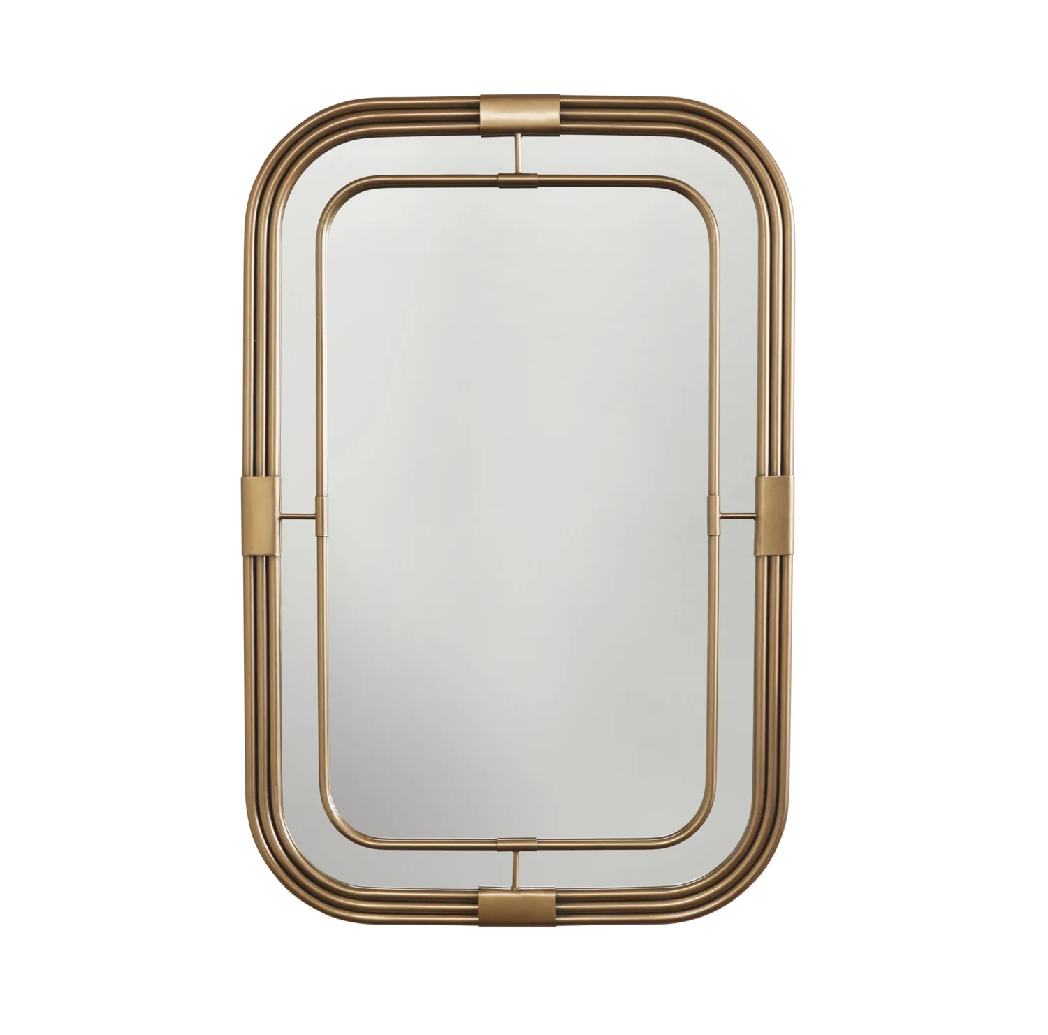 Aged Brass Decorative Mirror