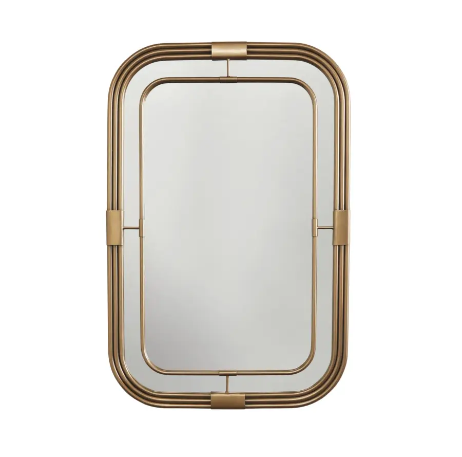 Aged Brass Decorative Mirror
