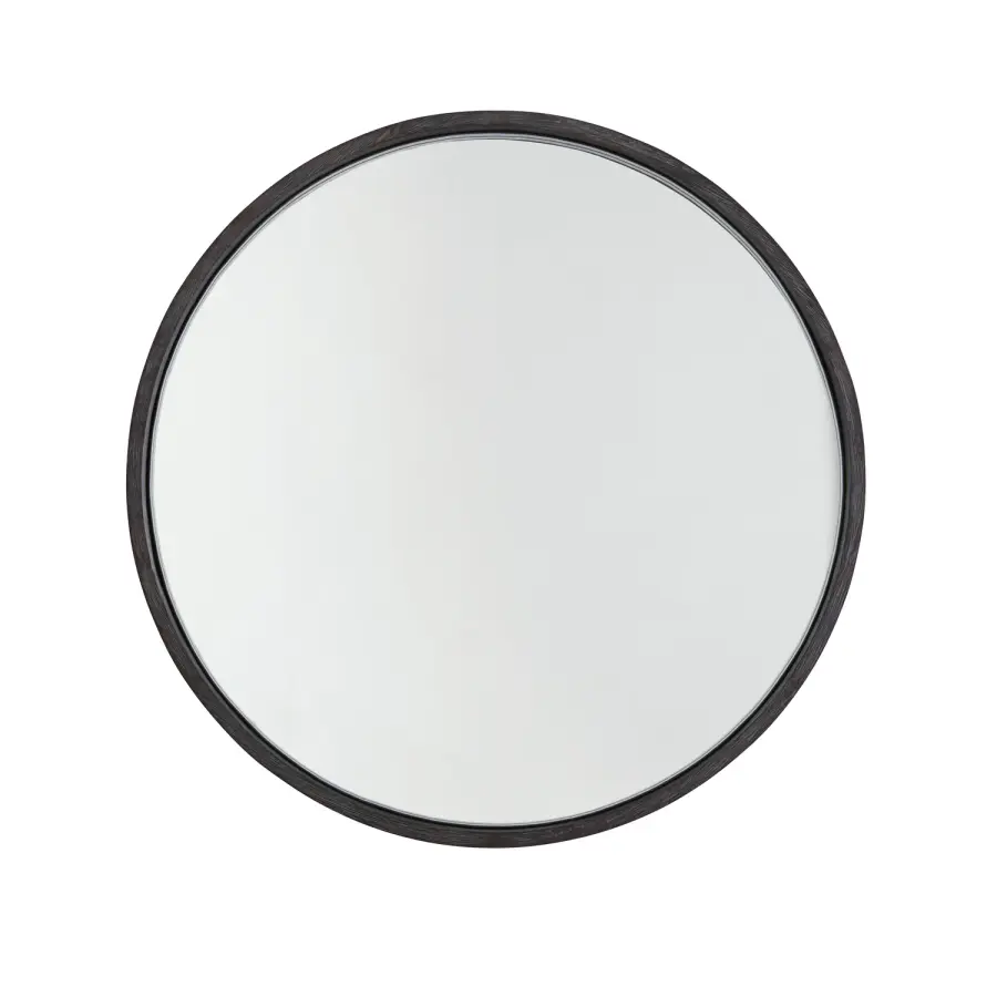 Wood Frame Mirror in Carbon Grey and Grey Iron