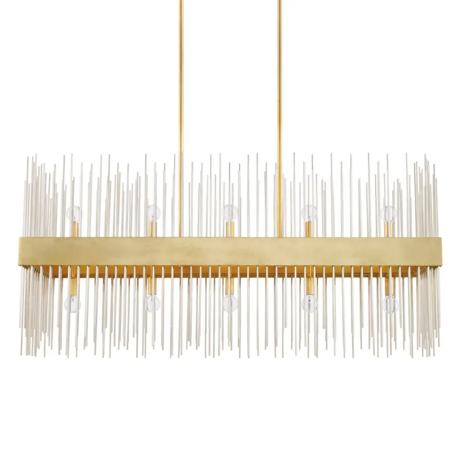 Lena 10-Light Island Chandelier in Fire and Ice