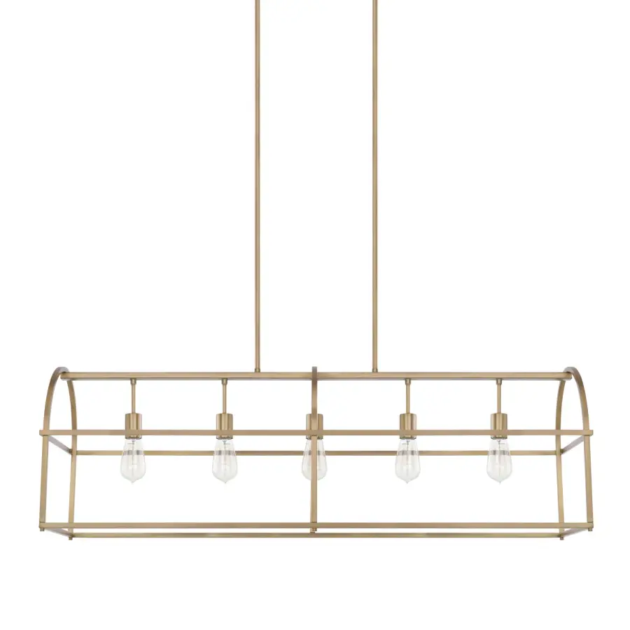 Aubrey 5-Light Island Chandelier in Aged Brass