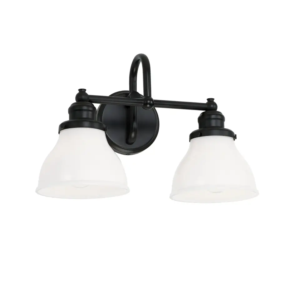 Baxter 2-Light Vanity in Matte Black