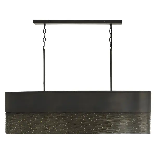 Sana 5-Light Island Chandelier in Grey Iron