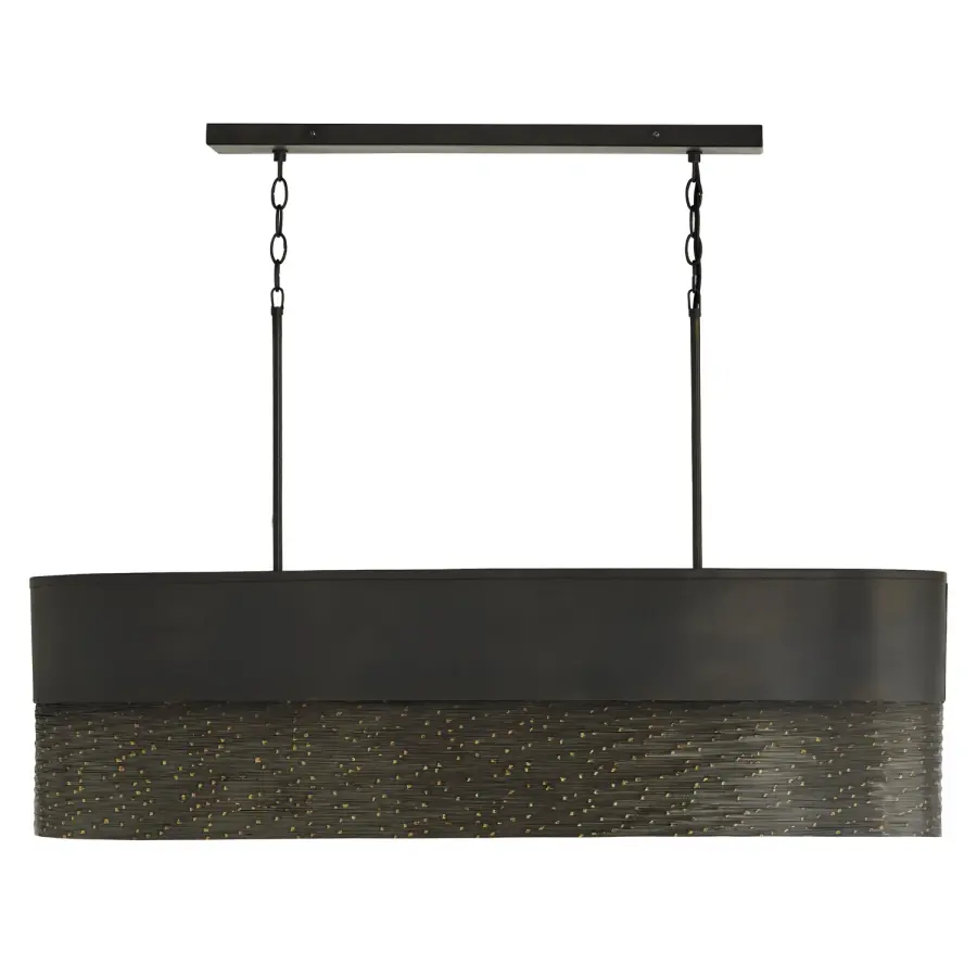 Sana 5-Light Island Chandelier in Grey Iron