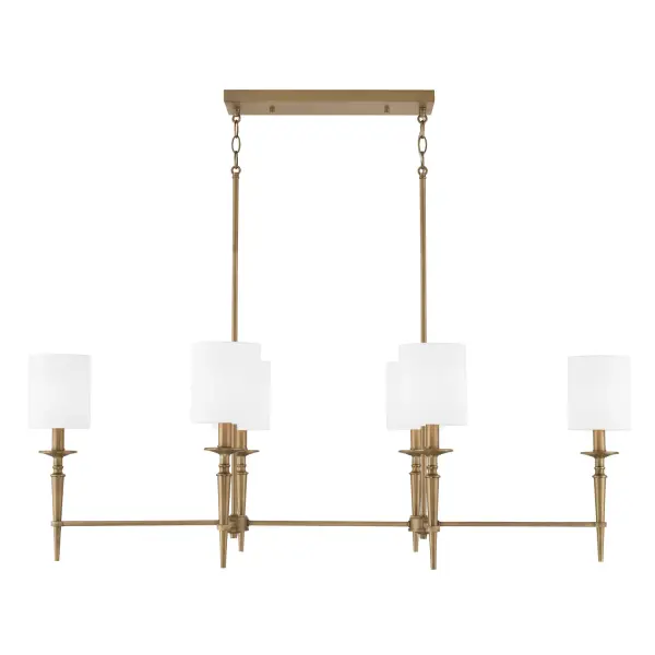 Abbie 6-Light Island Chandelier in Aged Brass