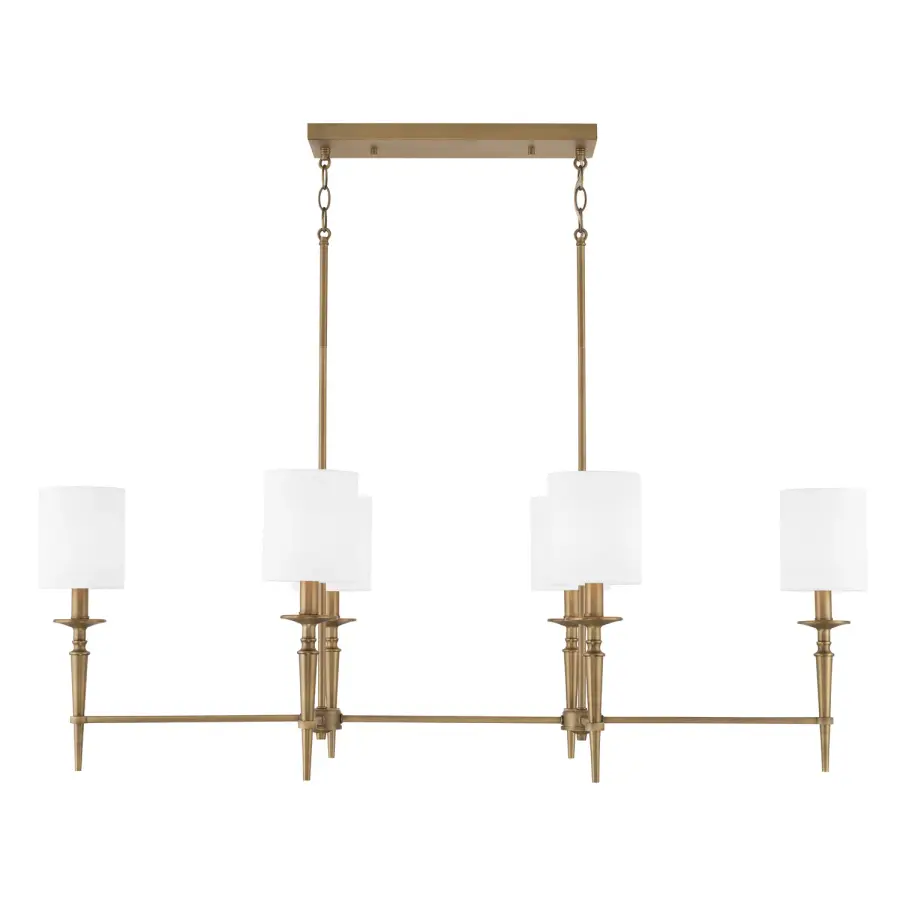 Abbie 6-Light Island Chandelier in Aged Brass