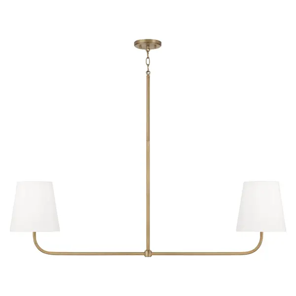 Brody 2-Light Island Pendant in Aged Brass