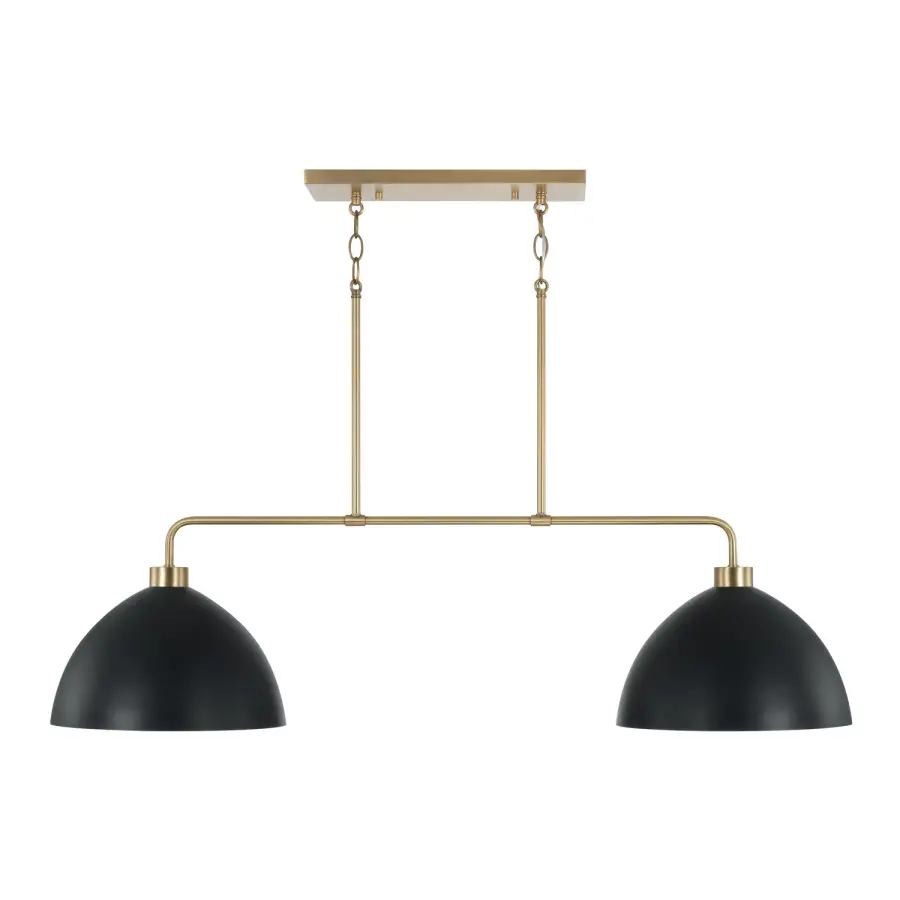 Sophisticated Two-Tone Linear Fixture Perfect for Kitchen Islands