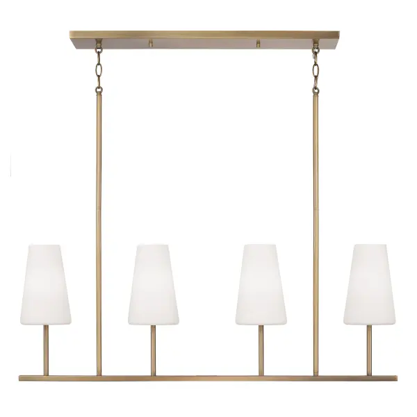 Averitt 4-Light Island Chandelier in Aged Brass
