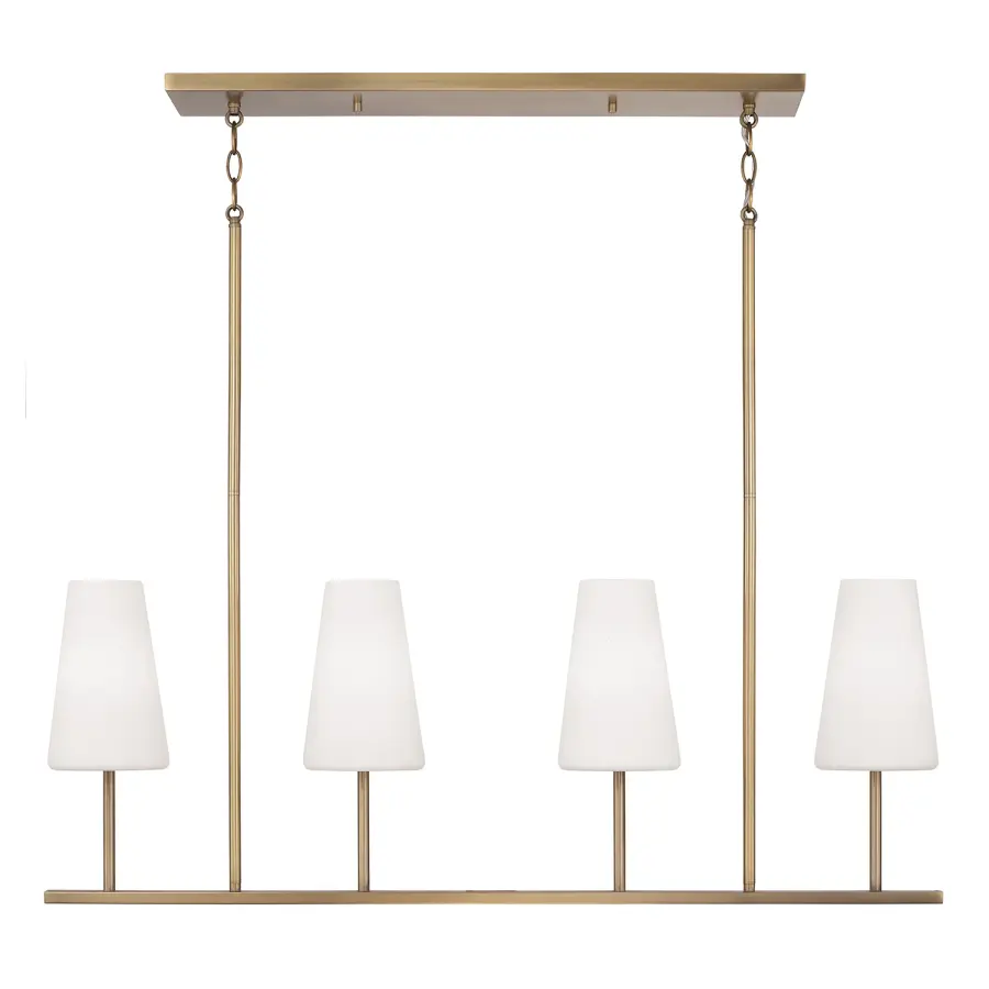 Averitt 4-Light Island Chandelier in Aged Brass
