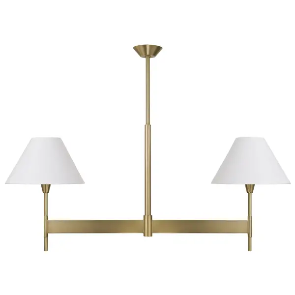 Classic Island Pendant with Warm Aged Brass Finish