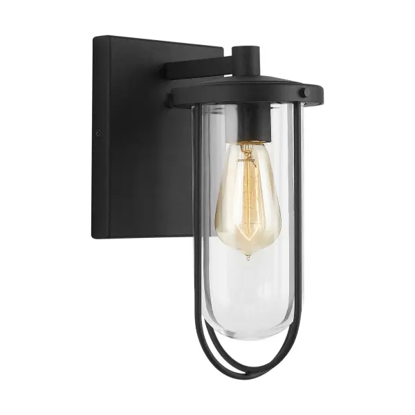The Corbin wall sconce delivers industrial style in a compact 12-inch profile. Its black finish and clean lines make it versatile for hallways, bathrooms, and bedrooms where space is at a premium.