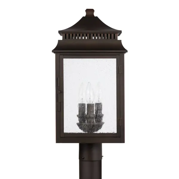 Classic Post Lantern with Timeless Oiled Bronze Finish