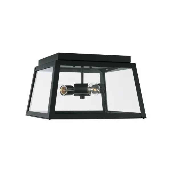 Classic Outdoor Flush Mount with Weather-Ready Black Finish
