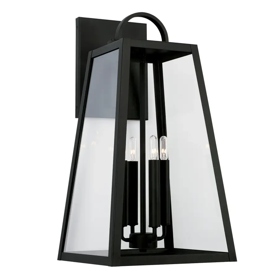 Classic 4-Light Outdoor Lantern with Timeless Black Finish