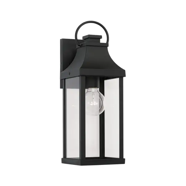 The Bradford wall lantern combines traditional styling with practical outdoor lighting. Its compact 6-inch width and classic black finish make it ideal for flanking doorways or illuminating walkways with understated elegance.