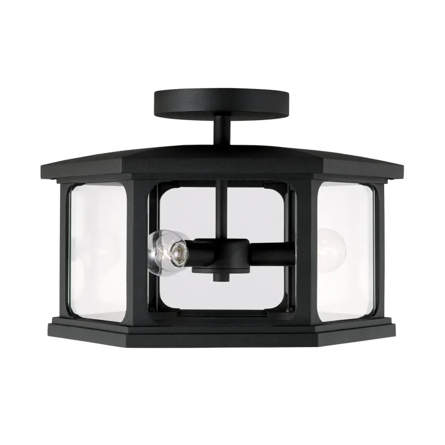 Versatile Outdoor Semi-Flush with Classic Appeal