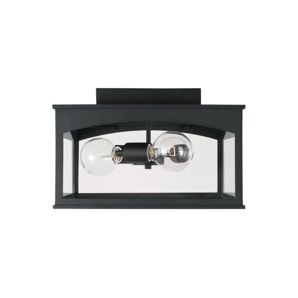 Versatile Outdoor Flush Mount with Classic Black Finish