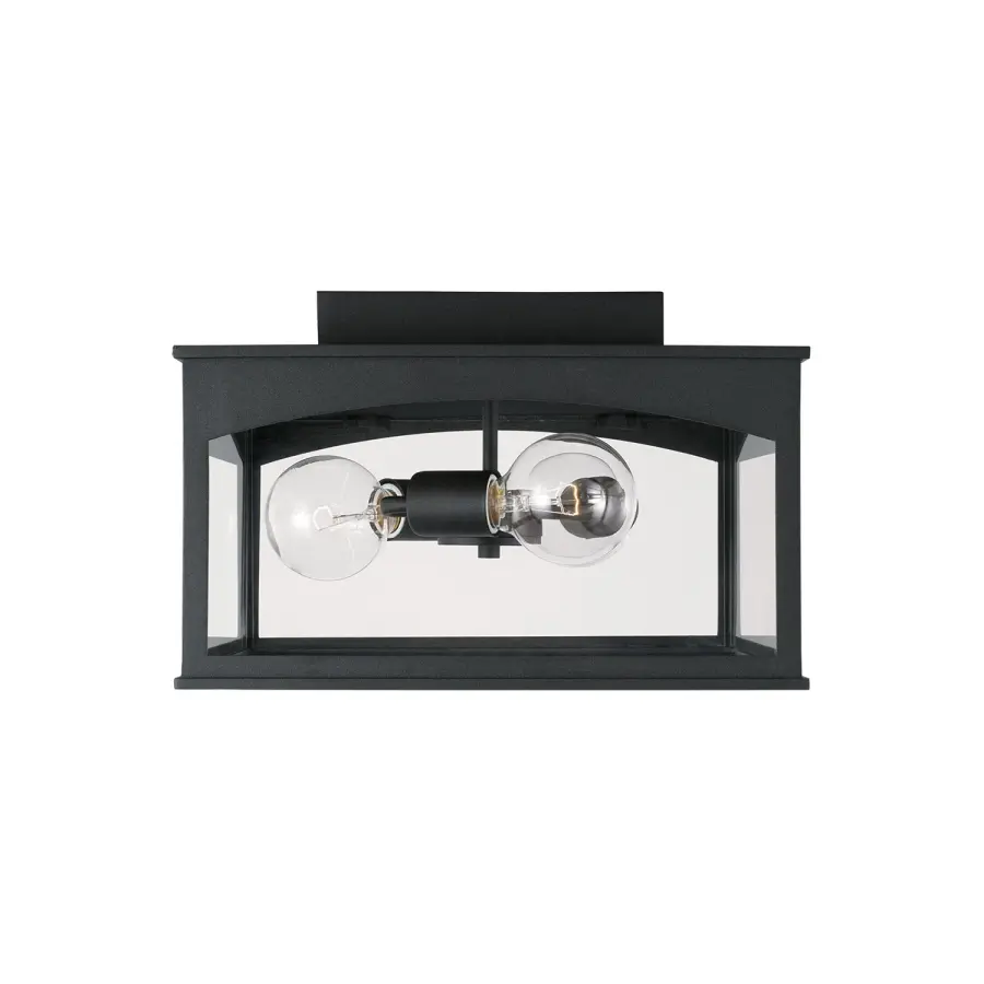 Versatile Outdoor Flush Mount with Classic Black Finish