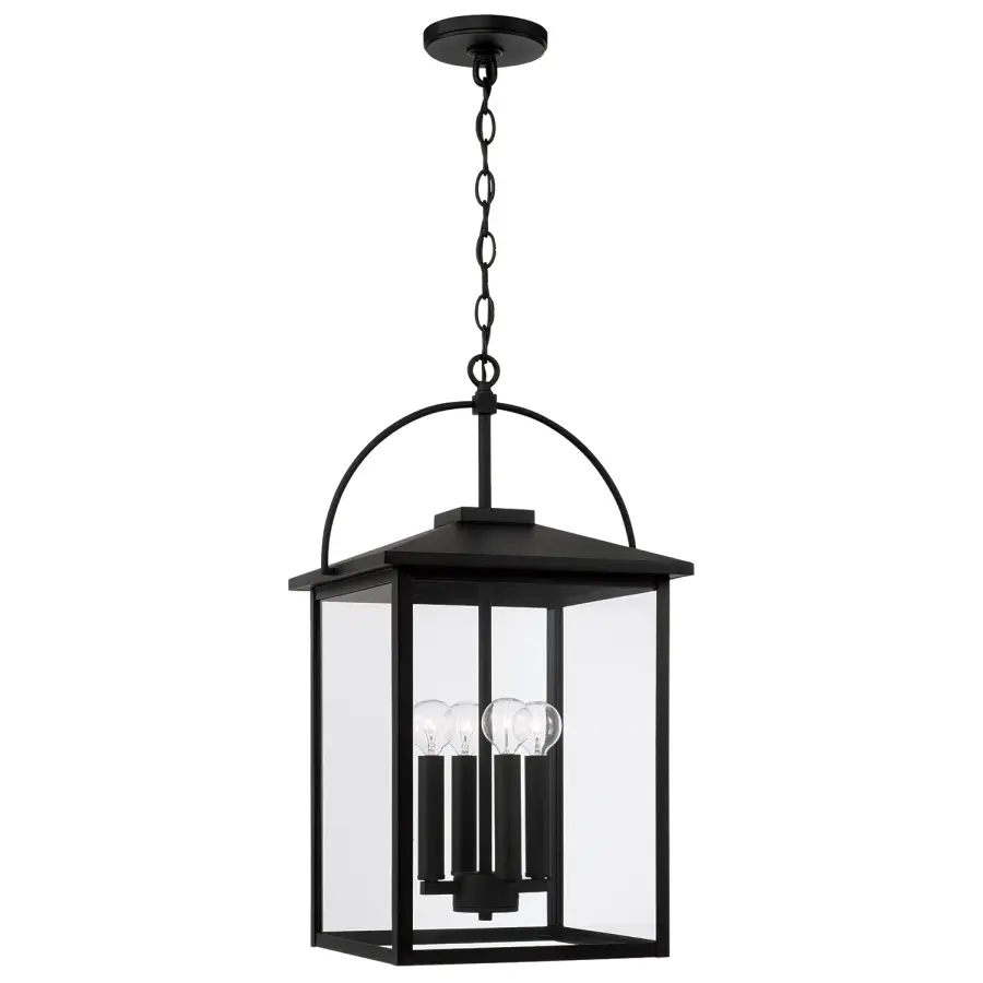 Bryson 4-Light Outdoor Hanging Lantern in Black