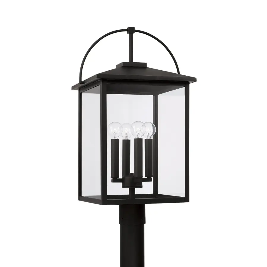 Bryson 4-Light Outdoor Post Lantern in Black