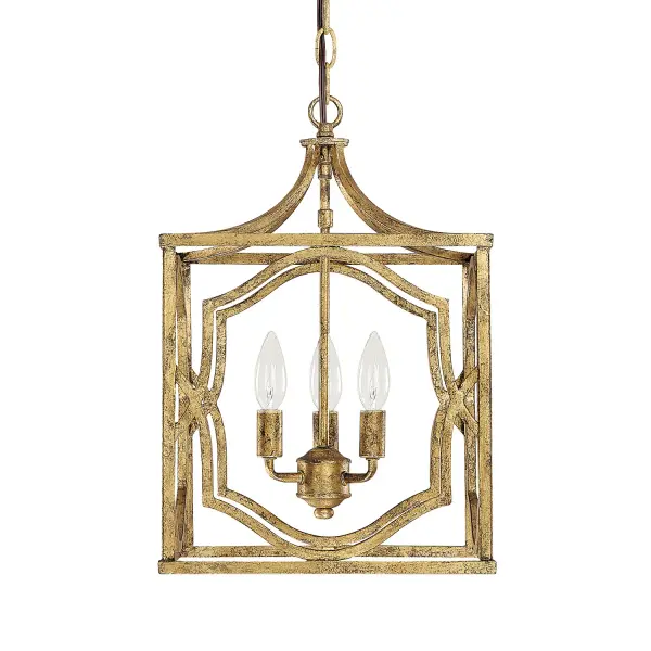 Blakely 3-Light Foyer Pendant in Antique Gold