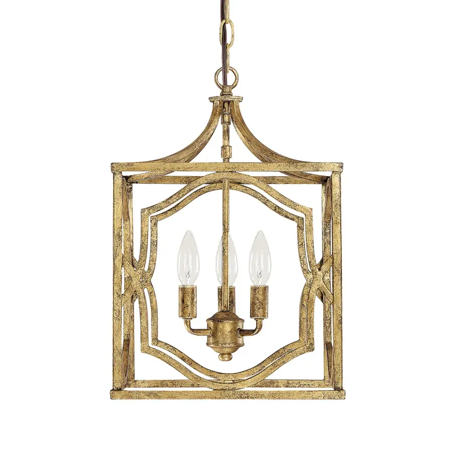 Blakely 3-Light Foyer Pendant in Antique Gold