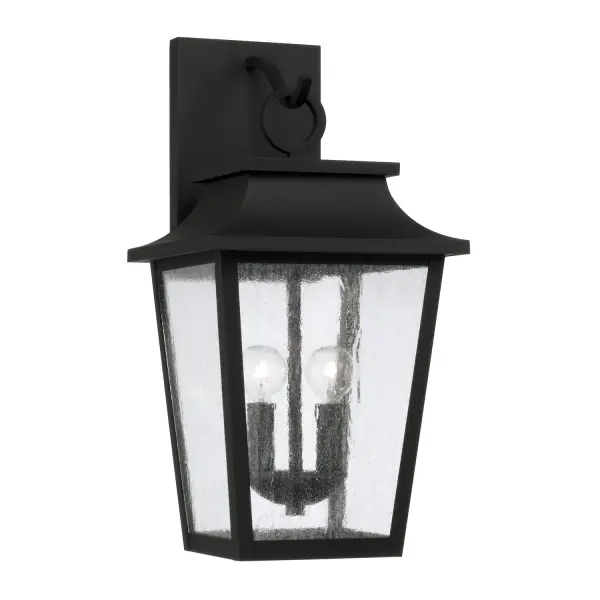 Chandler 2-Light Outdoor Wall Lantern in Black