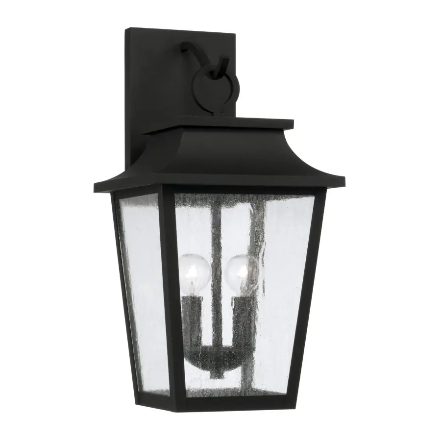 Chandler 2-Light Outdoor Wall Lantern in Black