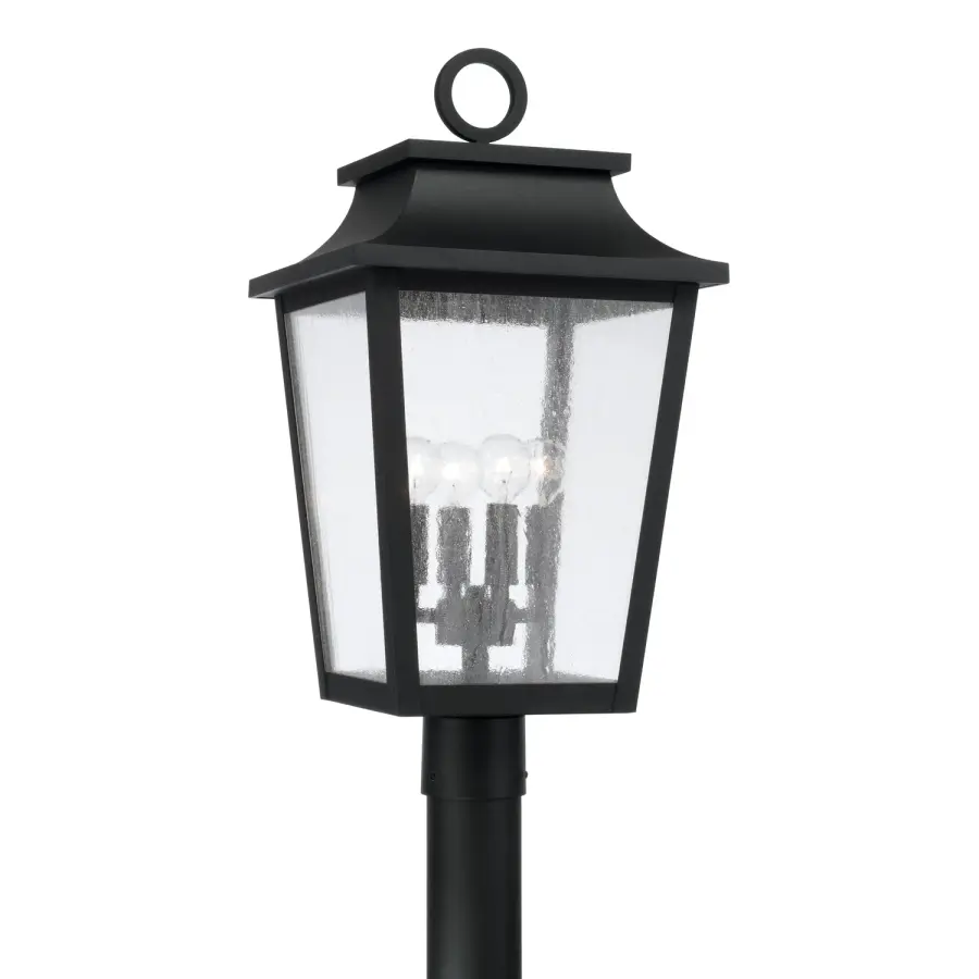 Chandler 4-Light Outdoor Post Lantern in Black