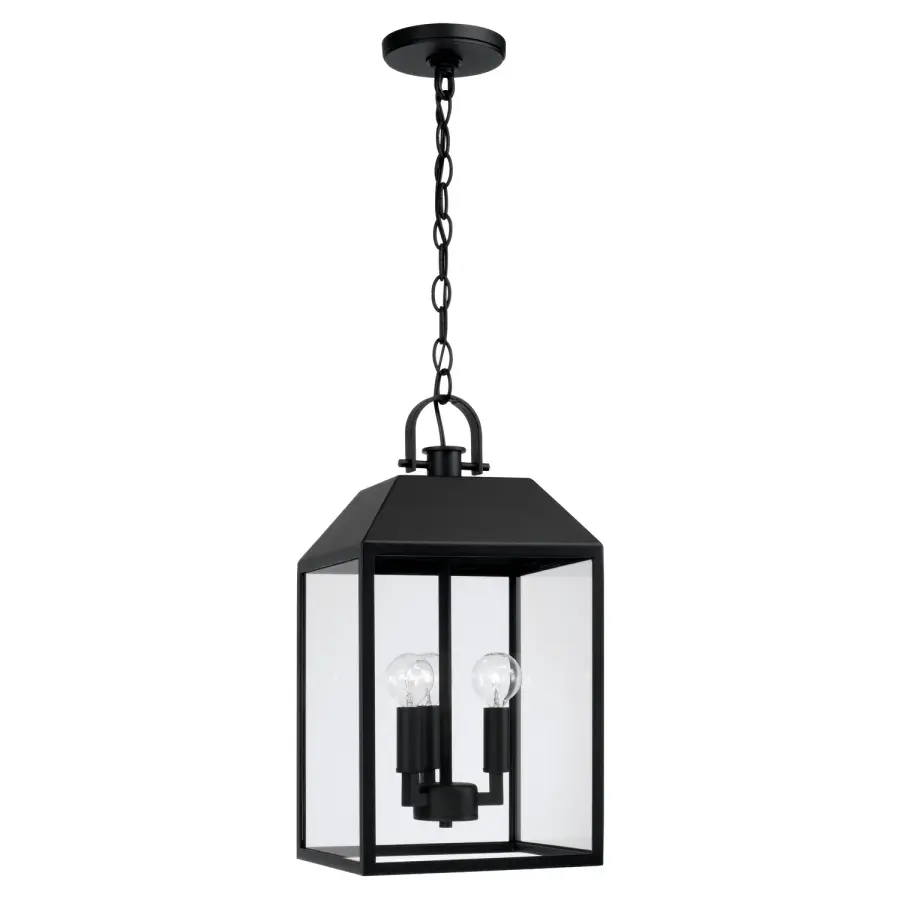 Nelson 3-Light Outdoor Hanging Lantern in Black