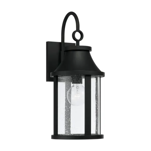 Bridger 1-Light Outdoor Wall Lantern in Black