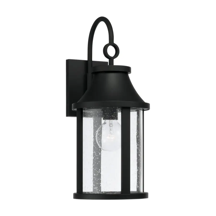 Bridger 1-Light Outdoor Wall Lantern in Black