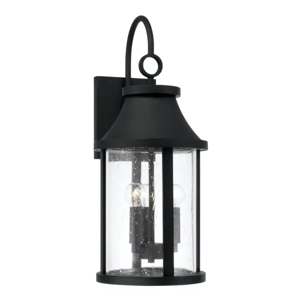 Bridger 3-Light Outdoor Wall Lantern in Black