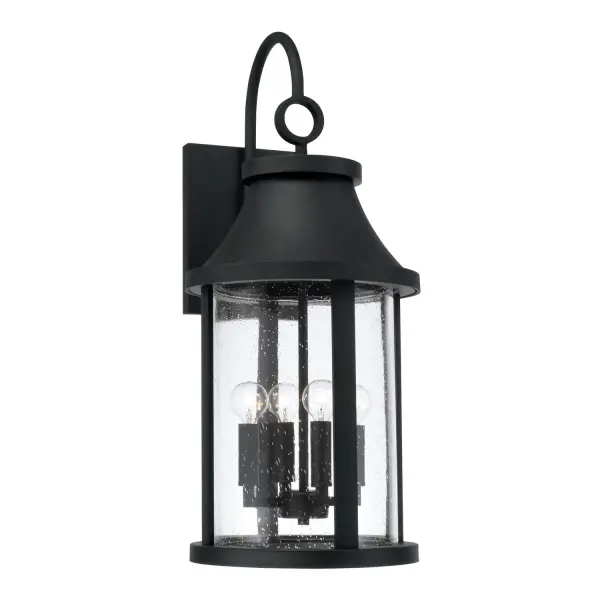 Bridger 4-Light Outdoor Wall Lantern in Black