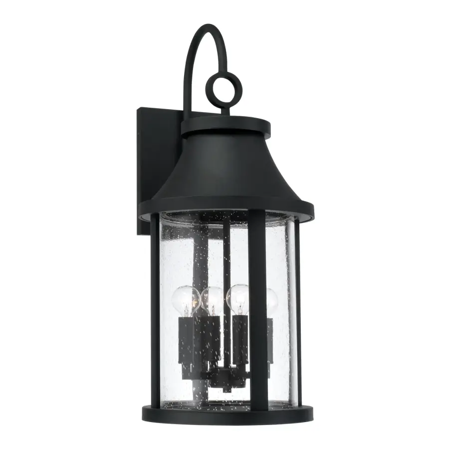 Bridger 4-Light Outdoor Wall Lantern in Black