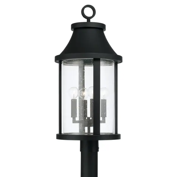 Bridger 4-Light Outdoor Post Lantern in Black