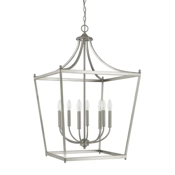 Stanton 8-Light Foyer Pendant in Brushed Nickel