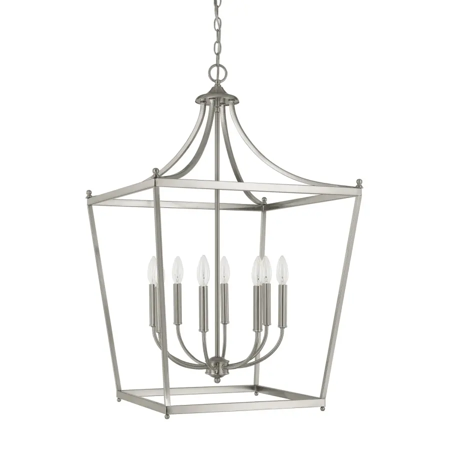 Stanton 8-Light Foyer Pendant in Brushed Nickel