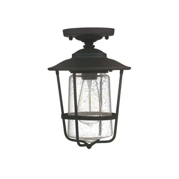 Compact Outdoor Flush Mount with Rustic Farmhouse Charm